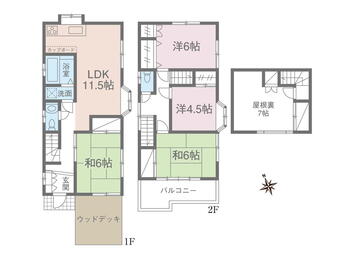 奥戸３（新小岩駅）　３２８０万円 3280万円、4LDK、土地面積76.43m<sup>2</sup>、建物面積84.46m<sup>2</sup> ４LDK+屋根裏部屋