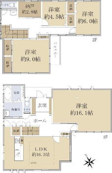 めじろ台２（めじろ台駅）　４８８０万円 4880万円、4LDK+S、土地面積208.48m<sup>2</sup>、建物面積140.59m<sup>2</sup> 