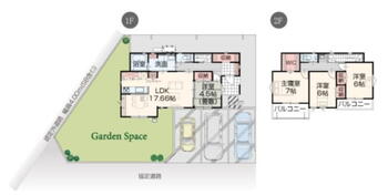 木幡（矢板駅）　２８４０万円 2840万円、4LDK、土地面積222m<sup>2</sup>、建物面積107.65m<sup>2</sup> 1号棟／全室南向きで陽当たりの良い間取りです