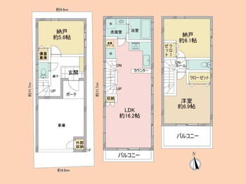 中央７（大和駅）　４２８０万円 4280万円、1LDK+2S（納戸）、土地面積54.09m<sup>2</sup>、建物面積100.58m<sup>2</sup> LDK16.2帖でゆったり暮らせる住まいです！家族の会話が増えるリビング階段！収納スペースも豊富にございます♪