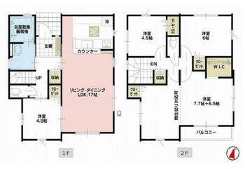 大字垳（八潮駅）　４９９８万円 4998万円、4LDK、土地面積139.52m<sup>2</sup>、建物面積107.19m<sup>2</sup> リビング・ダイニング17帖♪家具の配置も楽しみですね！