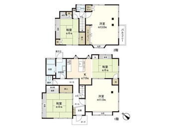 西習志野２（北習志野駅）　３０８０万円 3080万円、3LDK、土地面積162m<sup>2</sup>、建物面積107.73m<sup>2</sup> 間取り