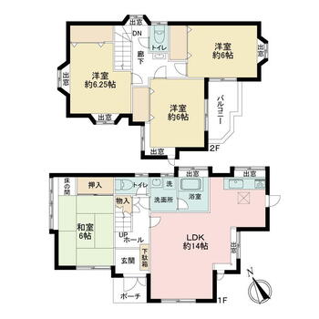 南三咲１（滝不動駅）　１７８０万円 1780万円、4LDK、土地面積104.56m<sup>2</sup>、建物面積94.8m<sup>2</sup> ４LDK　各洋室には、解放感のある出窓があります。