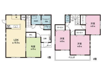 牛沢町（細谷駅）　２１９０万円 2190万円、4LDK、土地面積193.7m<sup>2</sup>、建物面積105.58m<sup>2</sup> 間取り図です。