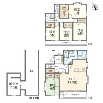 高井戸東４（高井戸駅）　９７８０万円 9780万円、5LDK、土地面積120.36m<sup>2</sup>、建物面積144.35m<sup>2</sup> 