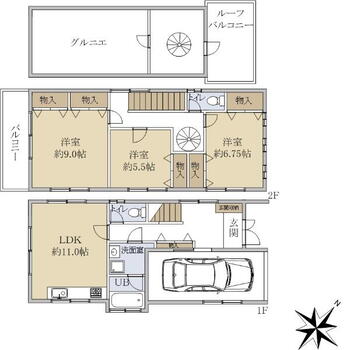 田島１（朝霞台駅）　２６７０万円 2670万円、3LDK、土地面積88.99m<sup>2</sup>、建物面積133.86m<sup>2</sup> 