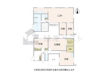 松庵１（三鷹台駅）　９４８０万円 9480万円、5LDK、土地面積122.32m<sup>2</sup>、建物面積116.2m<sup>2</sup> 間取図