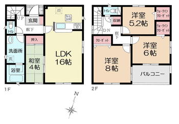 大字木野川　１６９０万円 1690万円、4LDK、土地面積165.43m<sup>2</sup>、建物面積95.58m<sup>2</sup> 