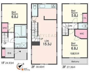 中山３（中山駅）　３９８０万円 3980万円、3LDK、土地面積53.92m<sup>2</sup>、建物面積82.89m<sup>2</sup> 