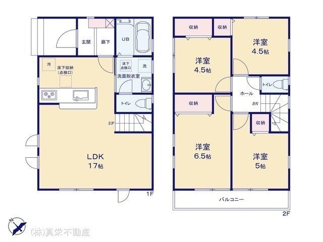 埼玉県越谷市大字上間久里 せんげん台駅 新築一戸建て 物件詳細
