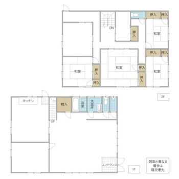 天神林町（河合駅）　８５０万円 850万円、7DK+S（納戸）、土地面積458.03m<sup>2</sup>、建物面積231.86m<sup>2</sup> 