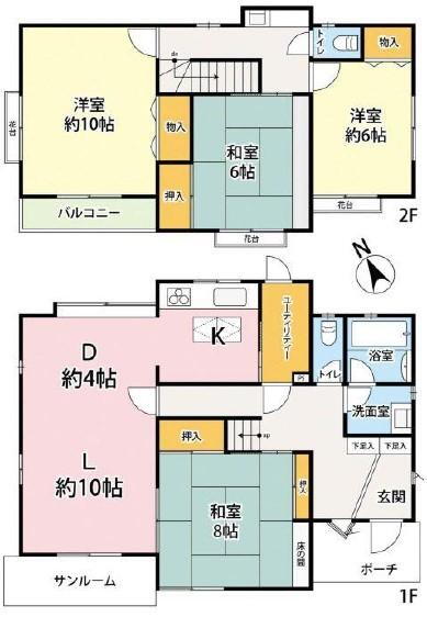 横戸台　１９８０万円 1980万円、4LDK+S（納戸）、土地面積191.1m<sup>2</sup>、建物面積124.06m<sup>2</sup> 建物面積124.06m<sup>2</sup>。1階独立したキッチン、客間としても使える和室は広々8帖。2階主寝室は10帖。全居室南向きで陽当たり良好です。