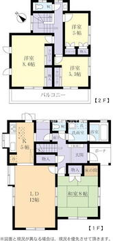 南平台２　１５９８万円 1598万円、4LDK、土地面積196.49m<sup>2</sup>、建物面積110.06m<sup>2</sup> 