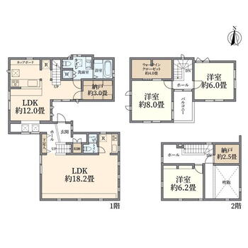 中１（国立駅）　１億３７８０万円 1億3780万円、3LLDDKK+2S、土地面積187.16m<sup>2</sup>、建物面積149.8m<sup>2</sup> 2LDK+Sと1LDK+Sのタイプとなっており、２世帯住宅としてもご利用になれるお住まいです。