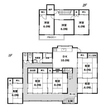 白羽３（竜ヶ崎駅）　２９８０万円 2980万円、8DK+S（納戸）、土地面積849.33m<sup>2</sup>、建物面積174.8m<sup>2</sup> 