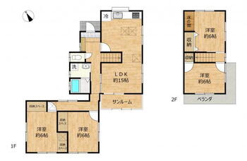 磯部（古河駅）　１３４９万円 1349万円、4LDK、土地面積206.2m<sup>2</sup>、建物面積102.21m<sup>2</sup> 【リフォーム後間取図】4LDKの2階建てです。クロス張替えや照明交換、水廻り交換などリフォームしていきます。お客様の住みやすさを考え、清潔で安心できるお家に生まれ変わりますよ。