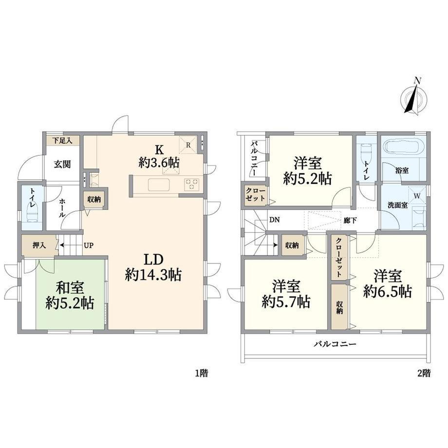 高ヶ坂４　３１００万円 3100万円、4LDK、土地面積135.11m<sup>2</sup>、建物面積96.04m<sup>2</sup> 