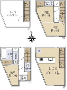 千住大川町（北千住駅）　３９９０万円 3990万円、2LDK+S、土地面積36.6m<sup>2</sup>、建物面積67.31m<sup>2</sup> 