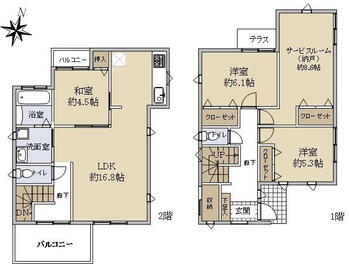 今川町（鶴ケ峰駅）　３５８０万円 3580万円、3LDK+S、土地面積125.64m<sup>2</sup>、建物面積97.71m<sup>2</sup> 