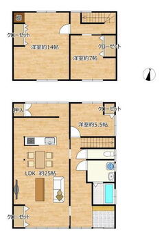 新堀（榎町駅）　１４９９万円 1499万円、3LDK、土地面積245.31m<sup>2</sup>、建物面積129.14m<sup>2</sup> 【リフォーム中】リフォーム前の間取り図です。リフォーム後はLDK拡張を行い、３LDKに変更予定です。