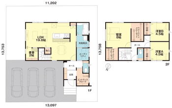 【インカムハウス（石友ホームグループ）】富山市藤木の家　１号棟 3388万円、3LDK+S（納戸）、土地面積180.14m<sup>2</sup>、建物面積110.71m<sup>2</sup> 間取図です。