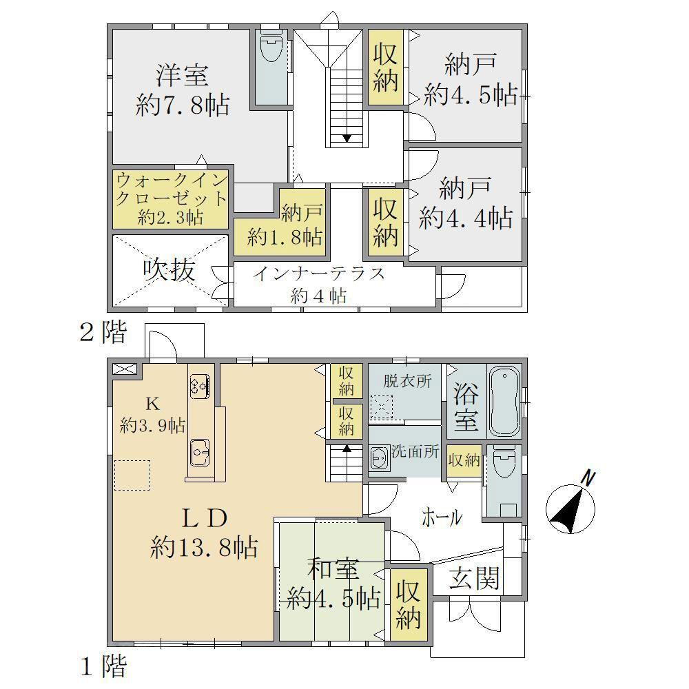 ［　売家　］　新潟市東区若葉町１丁目 3680万円、2LDK+S（納戸）、土地面積150m<sup>2</sup>、建物面積112.86m<sup>2</sup> 