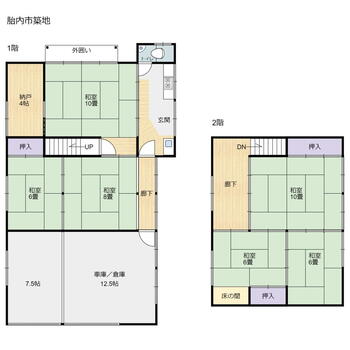 築地　２００万円 200万円、6K+S（納戸）、土地面積453.92m<sup>2</sup>、建物面積167.72m<sup>2</sup> 図面と現況に相違ある場合は<BR>現況優先とします。