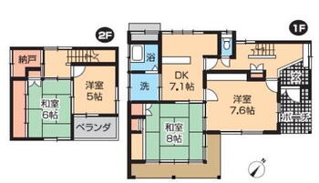 青山５（青山駅）　１５５０万円 1550万円、4DK+S、土地面積254.6m<sup>2</sup>、建物面積104.44m<sup>2</sup> 