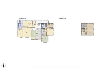 大通南２　２５９８万円 2598万円、6LLDKK+S（納戸）、土地面積438.07m<sup>2</sup>、建物面積201.47m<sup>2</sup> 贅沢な6LLDDKKです。<BR>玄関は別々ですが、奥の渡り廊下でつながっているので屋内で行き来することができます。