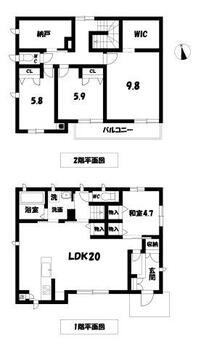 藤田（東花輪駅）　３８２０万円 3820万円、4LDK+S、土地面積250.4m<sup>2</sup>、建物面積121.92m<sup>2</sup> 