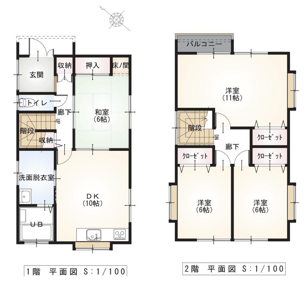 大字亀塚　１３８０万円 1380万円、4DK、土地面積497.47m<sup>2</sup>、建物面積99.36m<sup>2</sup> 