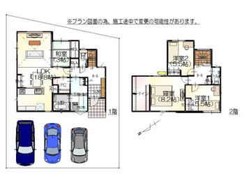 今江町７（小松駅）　２６５０万円 2650万円、4LDK、土地面積168.62m<sup>2</sup>、建物面積111.78m<sup>2</sup> 玄関ホールから、洗面脱衣室、ファミリークローク、リビングに繋がり、 帰宅後の着替え動線を考えた間取りになります。