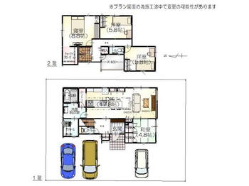 小松市白江町へ　新築一戸建て（ＳＨＰシリーズ）７３番７ 3180万円、4LDK、土地面積196.01m<sup>2</sup>、建物面積116.89m<sup>2</sup> サンルームやパントリーなど、家事動線を考えた間取りです♪