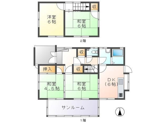 大字海瀬　５５０万円 550万円、4DK、土地面積197.07m<sup>2</sup>、建物面積69.55m<sup>2</sup> 