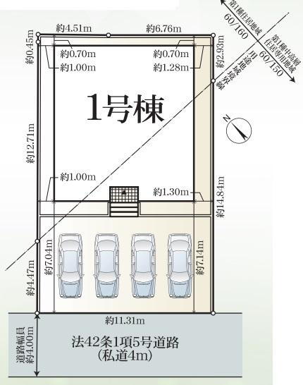 松岡（富士駅）　２８３０万円 2830万円、3LDK、土地面積199.79m<sup>2</sup>、建物面積87.48m<sup>2</sup> 4台駐車可能なカースペース