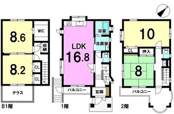 赤池町箕ノ手（赤池駅）　３１９９万円 3199万円、4LDK、土地面積168.61m<sup>2</sup>、建物面積127.96m<sup>2</sup> 