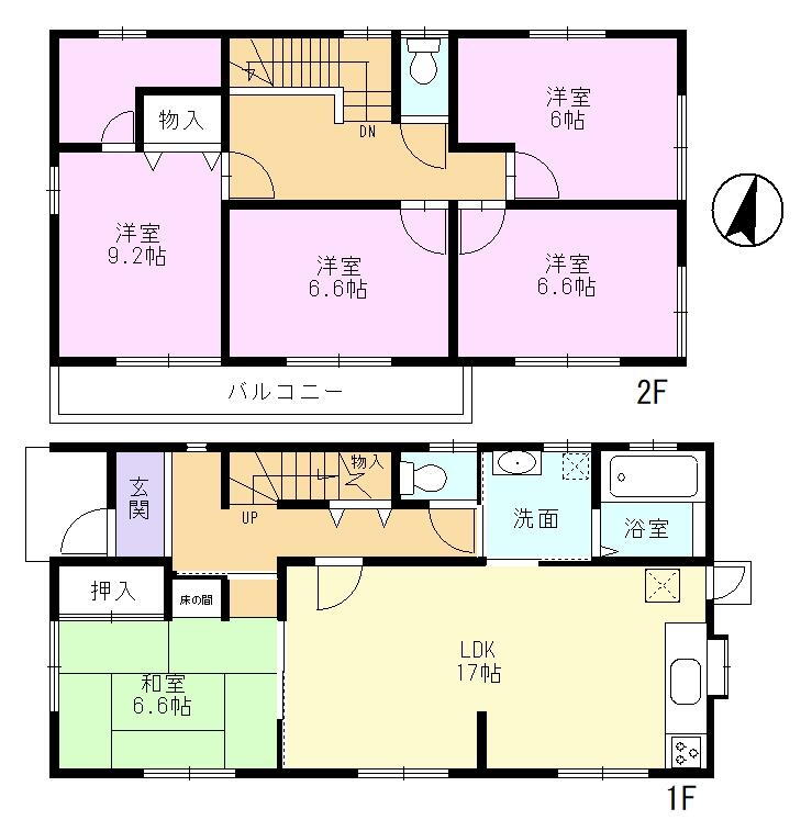 千旦林（美乃坂本駅）　１４３０万円 1430万円、5LDK+S（納戸）、土地面積298.01m<sup>2</sup>、建物面積128.37m<sup>2</sup> 