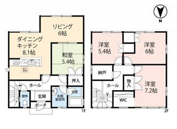 東１　１２５０万円 1250万円、4LDK+S、土地面積101.29m<sup>2</sup>、建物面積104.8m<sup>2</sup> 