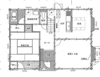 安居山（西富士宮駅）　１４２０万円 1420万円、5LDK+S、土地面積264.46m<sup>2</sup>、建物面積144.49m<sup>2</sup> 1階間取り