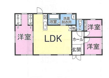 岸岡町（千代崎駅）　２３８０万円 2380万円、3LDK、土地面積216.24m<sup>2</sup>、建物面積80.46m<sup>2</sup> 