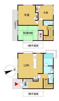 荻　８５０万円 850万円、3LDK、土地面積173m<sup>2</sup>、建物面積79.49m<sup>2</sup> 