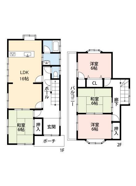 上藪田　１２７０万円 1270万円、4LDK、土地面積165m<sup>2</sup>、建物面積98.53m<sup>2</sup> 