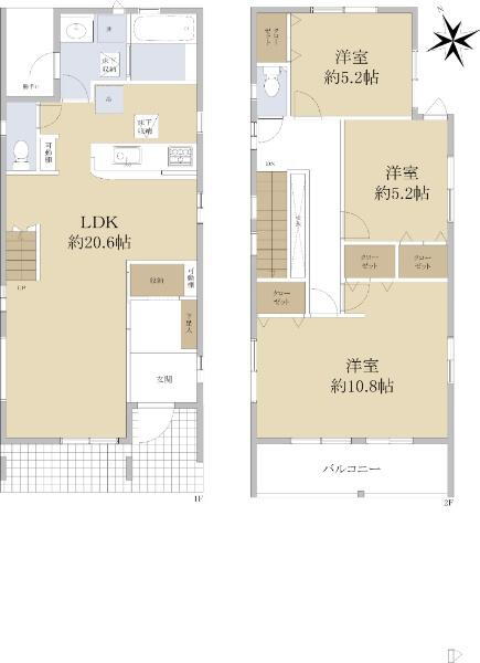 上野町４　４１９０万円 4190万円、3LDK、土地面積124.04m<sup>2</sup>、建物面積107.64m<sup>2</sup> 