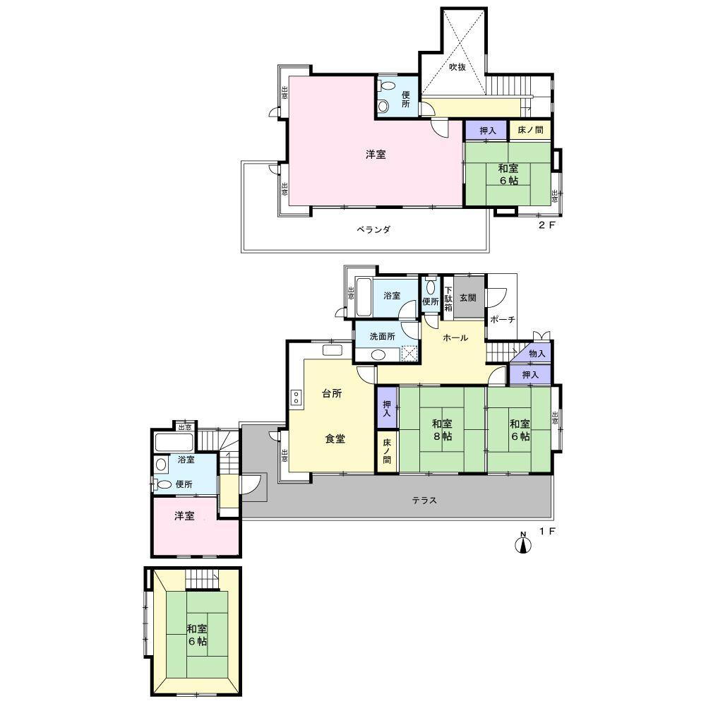 十足　３３００万円 3300万円、6DK、土地面積589m<sup>2</sup>、建物面積131.65m<sup>2</sup> 