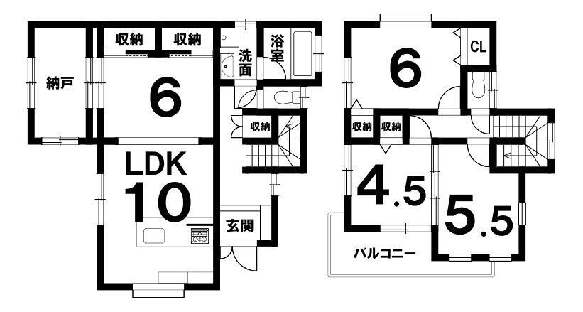 伝法（竪堀駅）　２３９８万円 2398万円、4LDK、土地面積117.92m<sup>2</sup>、建物面積82.79m<sup>2</sup> 