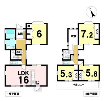 唐臼町茨塚（日比野駅）　１９９８万円 1998万円、4LDK、土地面積212.97m<sup>2</sup>、建物面積105.59m<sup>2</sup> 