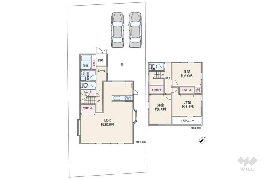 錦松台　２６５０万円 2650万円、3LDK、土地面積180.21m<sup>2</sup>、建物面積100.12m<sup>2</sup> 間取りは3LDK。1998年6月築の木造2階建てでLDKは20帖と広々で居室は全室6帖以上あります。リビングにクロゼットがあるのもポイントです。2階に集められた個室3部屋はすべて…