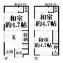 八幡屋１（朝潮橋駅）　４５０万円 450万円、3K、土地面積24.23m<sup>2</sup>、建物面積40.18m<sup>2</sup> 間取り図