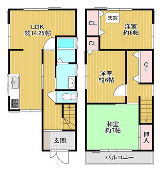 藤ケ丘２（藤井寺駅）　２０９０万円 2090万円、3LDK、土地面積70.8m<sup>2</sup>、建物面積81.8m<sup>2</sup> ゆとりある間取りの３ＬＤＫ