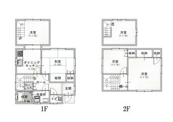 和田山町駅北（和田山駅）　８８０万円 880万円、3K、土地面積129.43m<sup>2</sup>、建物面積76.47m<sup>2</sup> ３Ｋの母屋に倉庫がついています